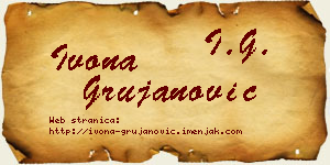 Ivona Grujanović vizit kartica